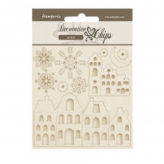 Stamperia Decorative Chips - Gear up for Christmas - Cozy Houses