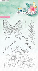 Studio Light Clear Stamps - Anemone Butterfly