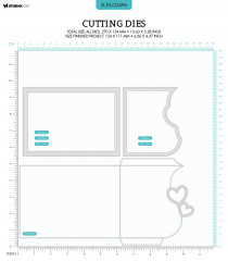 Studio Light Cutting Die - Essentials Nr. 496 - Hearts Envelope