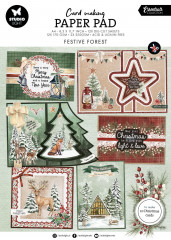 Studio Light A4 Card Making Pad - Christmas Essentials Nr. 13 - Festive Forest