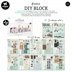 Studio Light A4 DIY Block - Essentials Nr. 54 - Village Winter Feelings