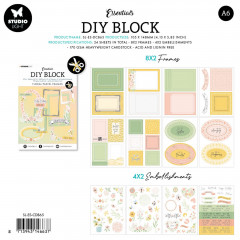 Studio Light A6 DIY Block - Essentials Nr. 65 - Floral Pastel Frames