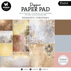 Studio Light 8x8 Paper Pad - Christmas Essentials Nr. 197 - Romantic Christmas