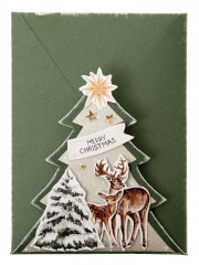 Studio Light 8x8 Paper Pad - Christmas Essentials Nr. 200 - Festive Forest