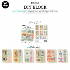 Studio Light Mini DIY Block - Essentials Nr. 01 - Vintage Tickets