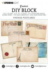 Studio Light Mini DIY Block - Essentials Nr. 02 - Vintage Postcards