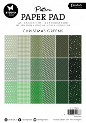 Studio Light - A5 Pattern Paper Pad - Christmas Essentials Nr. 208 - Christmas Greens