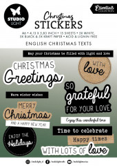 Studio Light Sticker Pad - Christmas Essentials Nr. 21 - English Christmas Texts