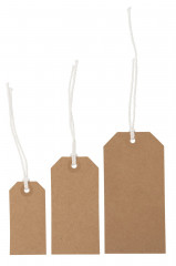 Studio Light - Small Tags with White Cord