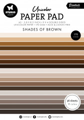 Studio Light - Unicolor Paper Pad - Essentials Nr. 158 - Shades Of Brown