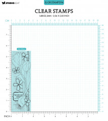Studio Light Clear Stamps - Grunge Collection Nr. 394 - Tulips