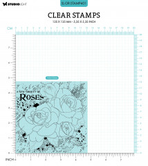 Studio Light Clear Stamps - Grunge Collection Nr. 401 - Roses Grunge