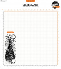 Studio Light Clear Stamps - Grunge Collection Nr. 678 - Winter Pine Tree