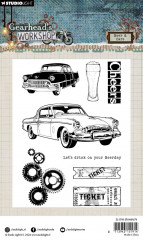 Studio Light Clear Stamps - Gearheads Workshop Nr. 674 - Beer & Cars