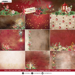 Studio Light 8x8 Paper Pad - Magical Christmas - Background Patterns 2
