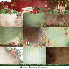 Studio Light 8x8 Paper Pad - Magical Christmas - Background Patterns 1