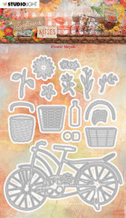 Studio Light Cutting Dies - Sunflower Kisses Nr. 526 - Flower Bicycle