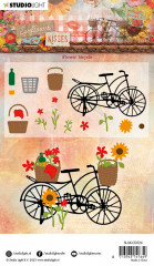 Studio Light Cutting Dies - Sunflower Kisses Nr. 526 - Flower Bicycle