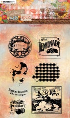 Studio Light Clear Stamps - Sunflower Kisses Nr. 440 - Vintage Labels