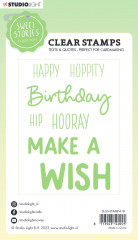 Studio Light Clear Stamps - Sweet Stories Nr. 418 - Quotes Large Make a Wish