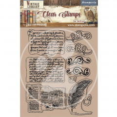 Stamperia Clear Stamps - Vintage Library - Calligraphy
