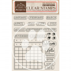 Stamperia Clear Stamps - Create Happiness Christmas - Calendar, Monthly