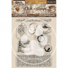 Stamperia Clear Stamps - Coffee and Chocolate - Coffee Elements