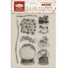 Stamperia Clear Stamps - Gear up for Christmas - Snowglobes