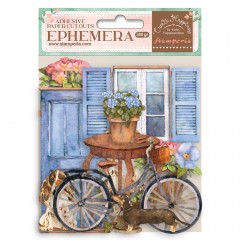 Stamperia Ephemera - Welcome Home Bicycle and Flowers