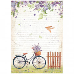 Stamperia Rice Paper - Welcome Home Bicycle