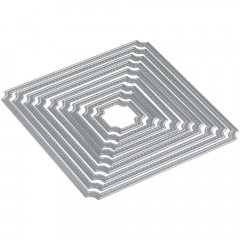 Metal Cutting Die - Stitched Indented Square