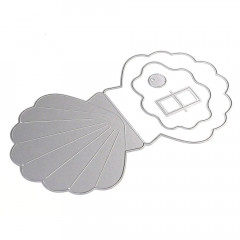 Metal Cutting Die - Oyster Shell Card with Pop Up