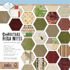 Elizabeth Crafts Design -  12x12 Paper Pack - Christmas Field Notes