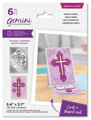 Gemini Create-A-Card Cutting Die - Shaped Easel Ornate Cross