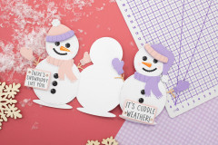 Clear Stamps and Die Set - Shaped Card Base Cheerful Snowman