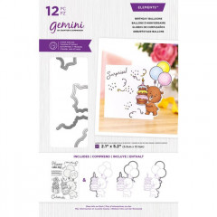 Gemini Clear Stamps and Die - Birthday Balloons