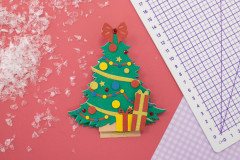 Clear Stamps and Die Set - Shaped Card Base Christmas Cheer