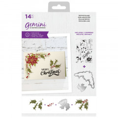 Gemini Clear Stamps and Die - Festive Foliage