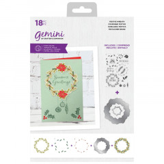 Gemini Clear Stamps and Die - Festive Wreath