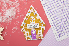 Clear Stamps and Die Set - Shaped Card Base Gingerbread House