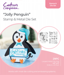 Clear Stamps and Die Set - Shaped Card Base Jolly Penguin