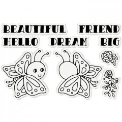 Gemini Clear Stamps and Die - Twirling Butterfly