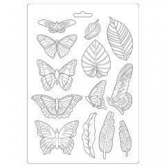 Soft Mould A4 - Amazonia Leaves and Butterflies