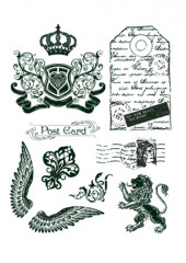 Clear Stamps - Crown, Lion, Wings