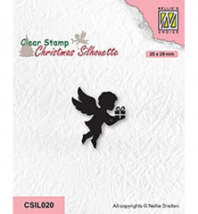 Clear Stamps - Christmas Silhouettes Angel with present