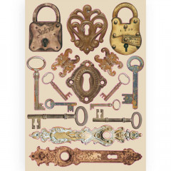 Colored Wooden Frame - Lady Vagabond locks and keys