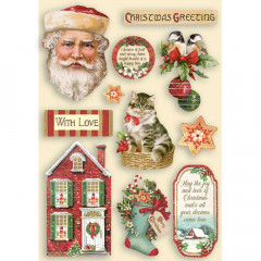 Colored Wooden Frame - Classic Christmas
