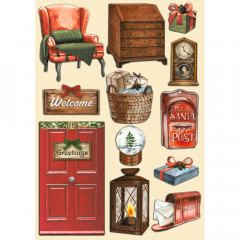 Colored Wooden Shape - Romantic Home for the holidays home