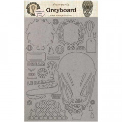Stamperia Greyboard A4 - Voyages Fantastiques Air Balloon