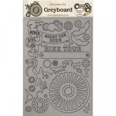 Stamperia Greyboard A4 - Voyages Fantastiques Bicycle